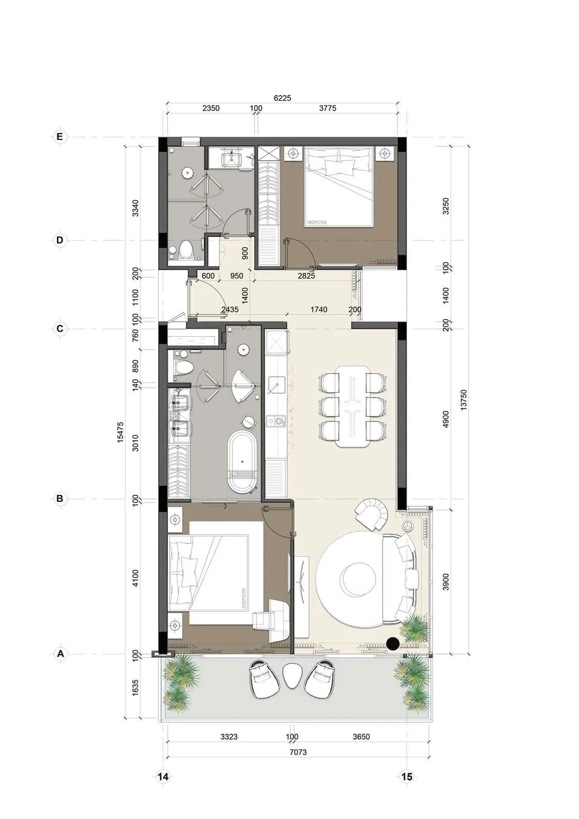 Grand Mercure Phan Thiết 16 Căn President 2 Phòng ngủ VIP 113m2 Grand Mercure Phan Thiết