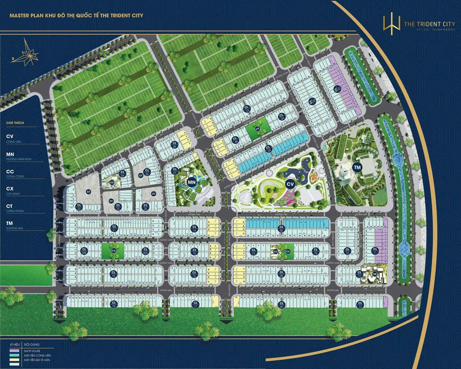 The Trident City 7 Mặt bằng Dự án The Trident City Tam Kỳ Quảng Nam