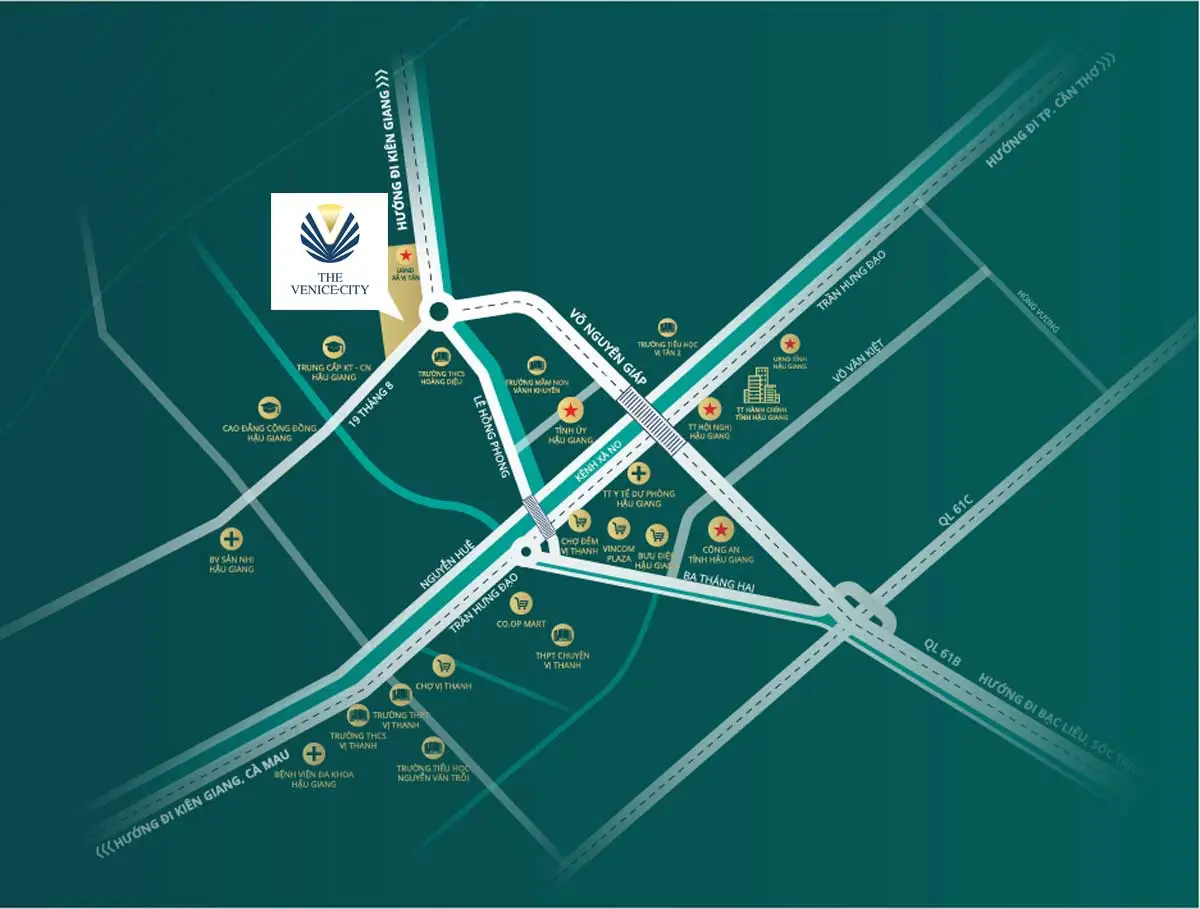 The Venice City 3 Vị trí Dự án Khu đô thị The Venice City Vị Thanh Hậu Giang