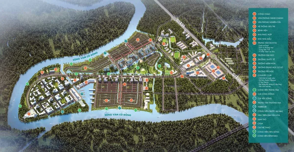 WATERPOINT BẾN LỨC LONG AN 7 Tiện ích sống cao cấp bên dòng Sông Xanh