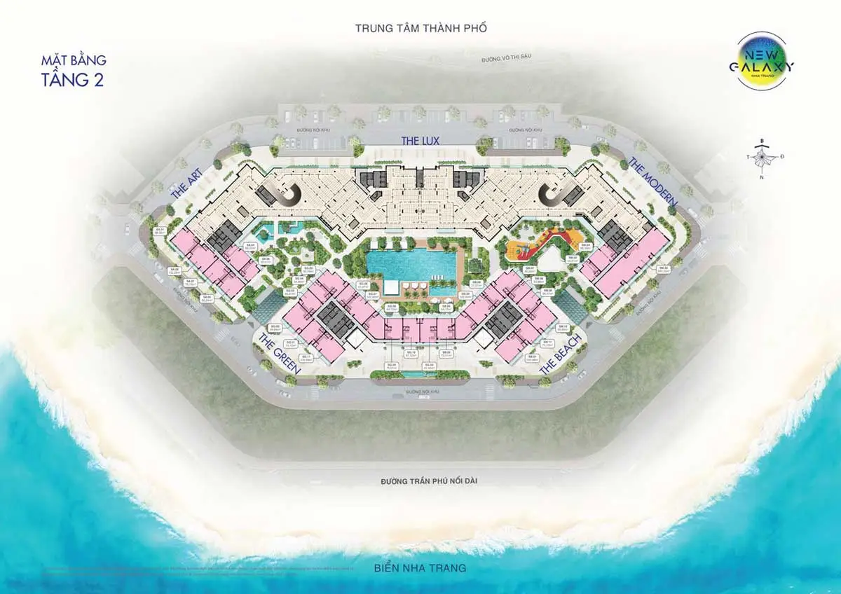 New Galaxy Nha Trang 12 Mặt bằng Tầng 2 Dự án New Galaxy Nha Trang