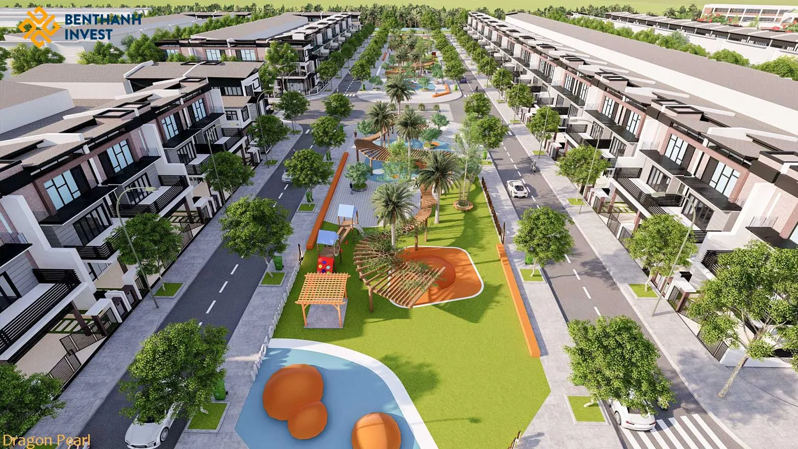 Dragon Pearl Đức Hòa Long An 10 Tiện ích công viên nội khu Dragon Pearl Đức Hòa Long An