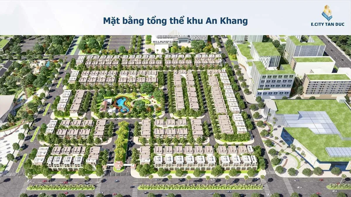 E.CITY TÂN ĐỨC LONG AN 8 Mặt bằng tổng thể khu An Khang Dự án E.City Tân Đức