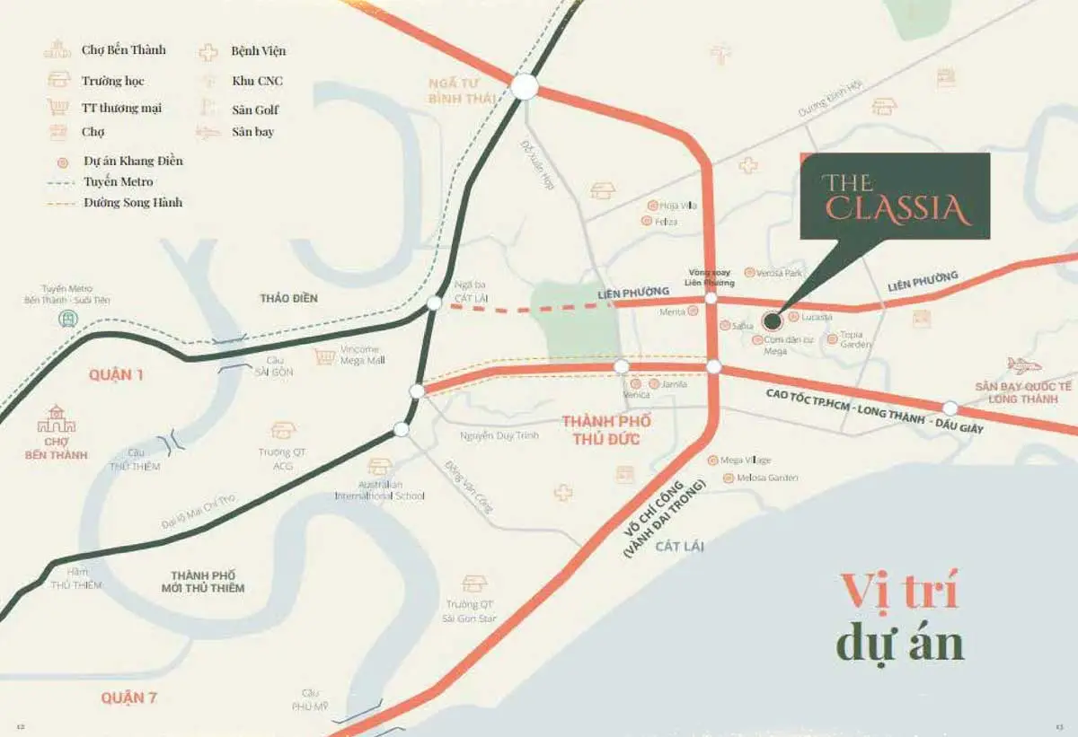 The Classia 3 Vị trí Dự án The Classia Khang Điền