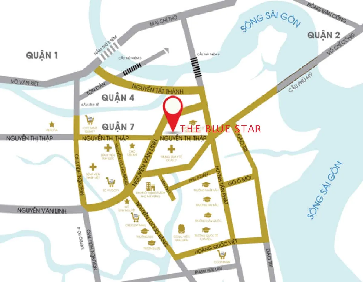 The Blue Star 2 Vị trí Dự án Căn hộ The Blue Star Quận 7