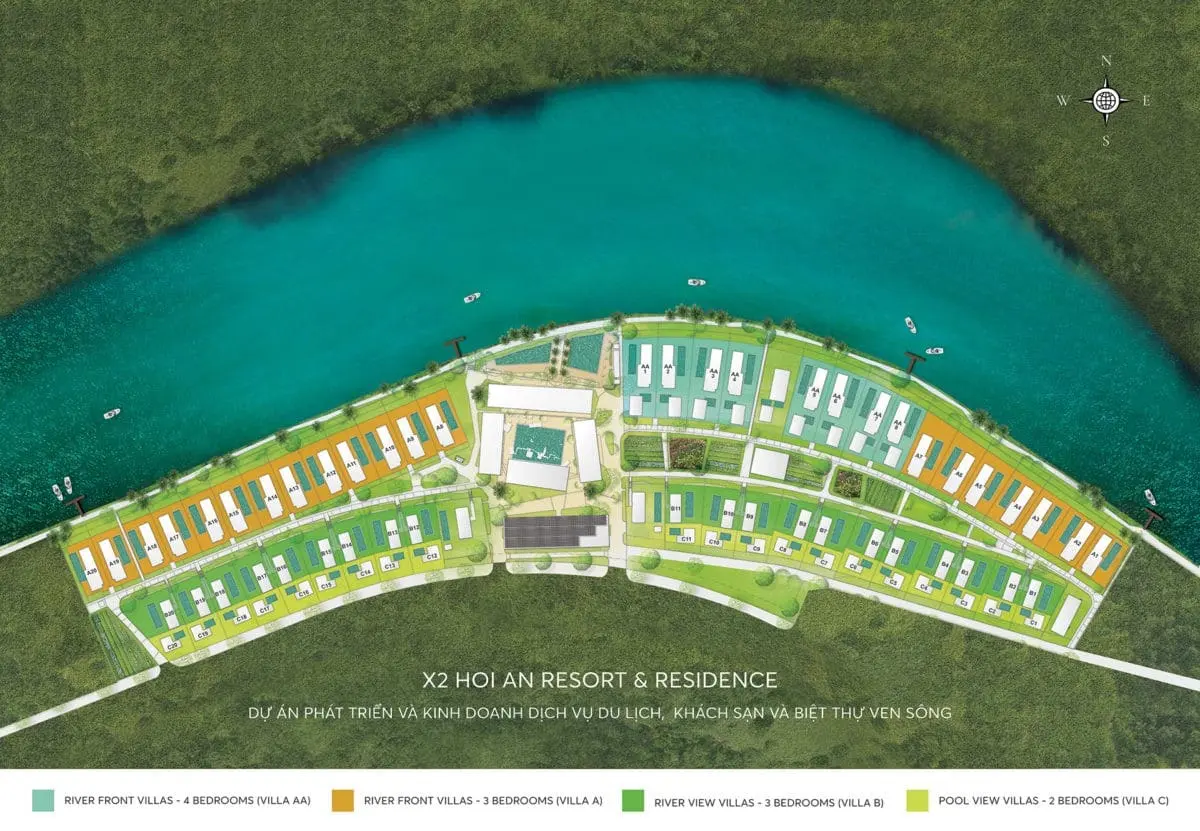 X2 HỘI AN RESORT & RESIDENCE 5 Mặt bằng phân lô Dự án X2 Hội An Resort & Residence