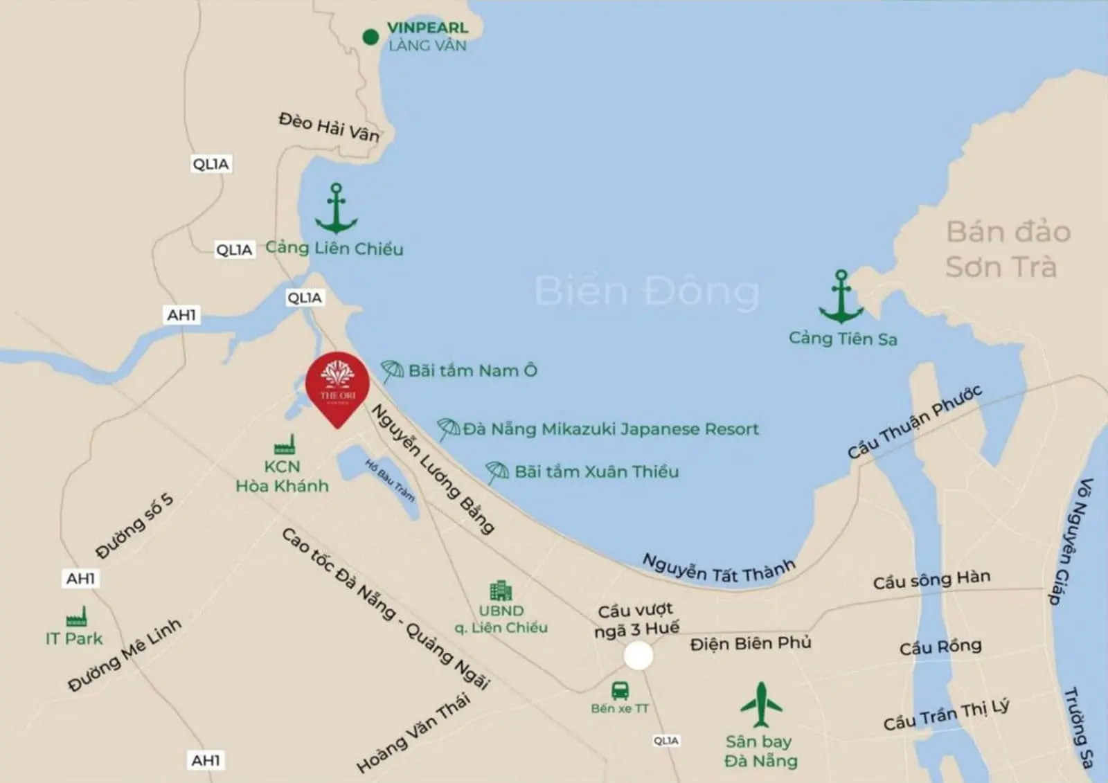 The Ori Garden 3 Vị trí Dự án Căn hộ The Ori Garden Đà Nẵng