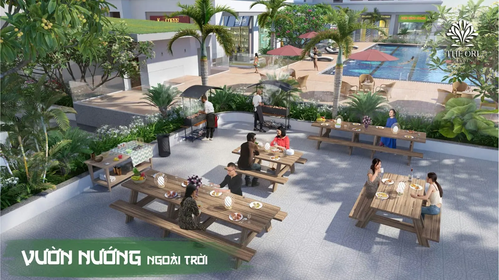 The Ori Garden 7 Vườn nướng ngoài trời Dự án Căn hộ The Ori Garden Đà Nẵng