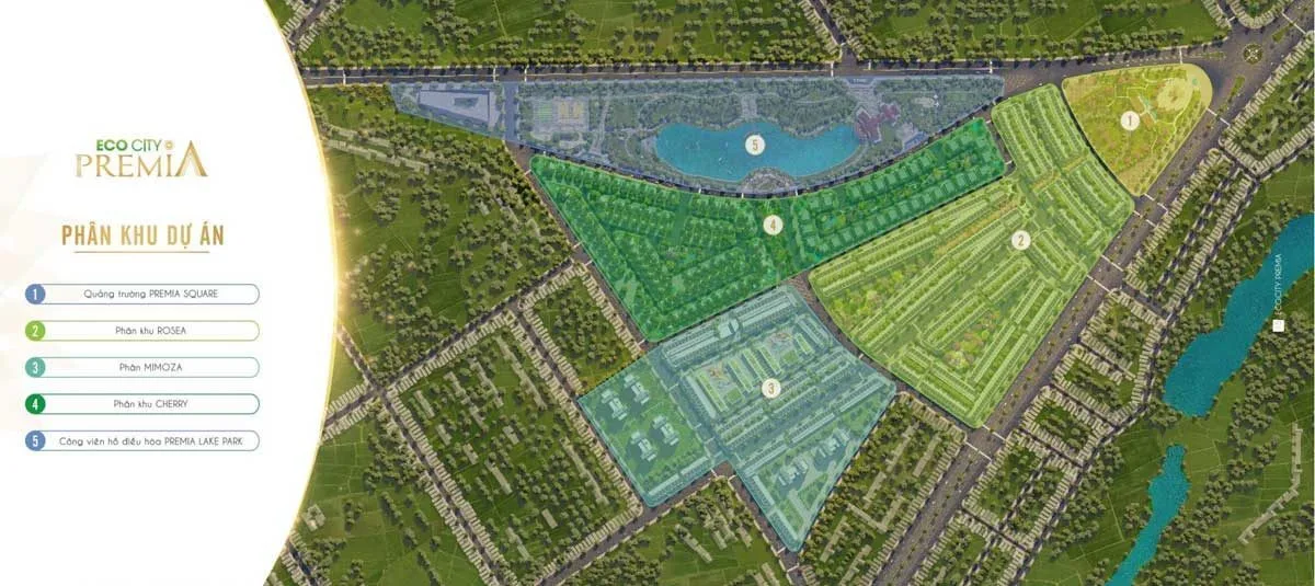 Eco City Premia 5 Phân khu Dự án Eco City Premia Buôn Ma Thuột
