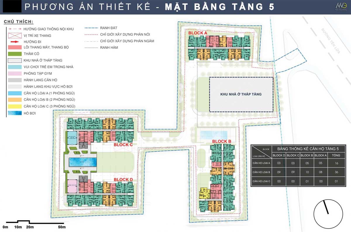 Mat bang Tang 5 Du an Moonlight Complex Binh Tan - Moonlight Complex