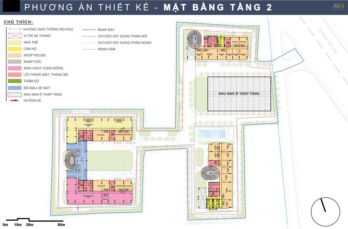 Mat bang Tang 2 Du an Moonlight Complex Binh Tan - Moonlight Complex