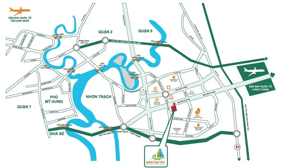 LONG TÂN CITY ĐỒNG NAI 4 Vị trí Dự án Long Tân City Nhơn Trạch Đồng Nai