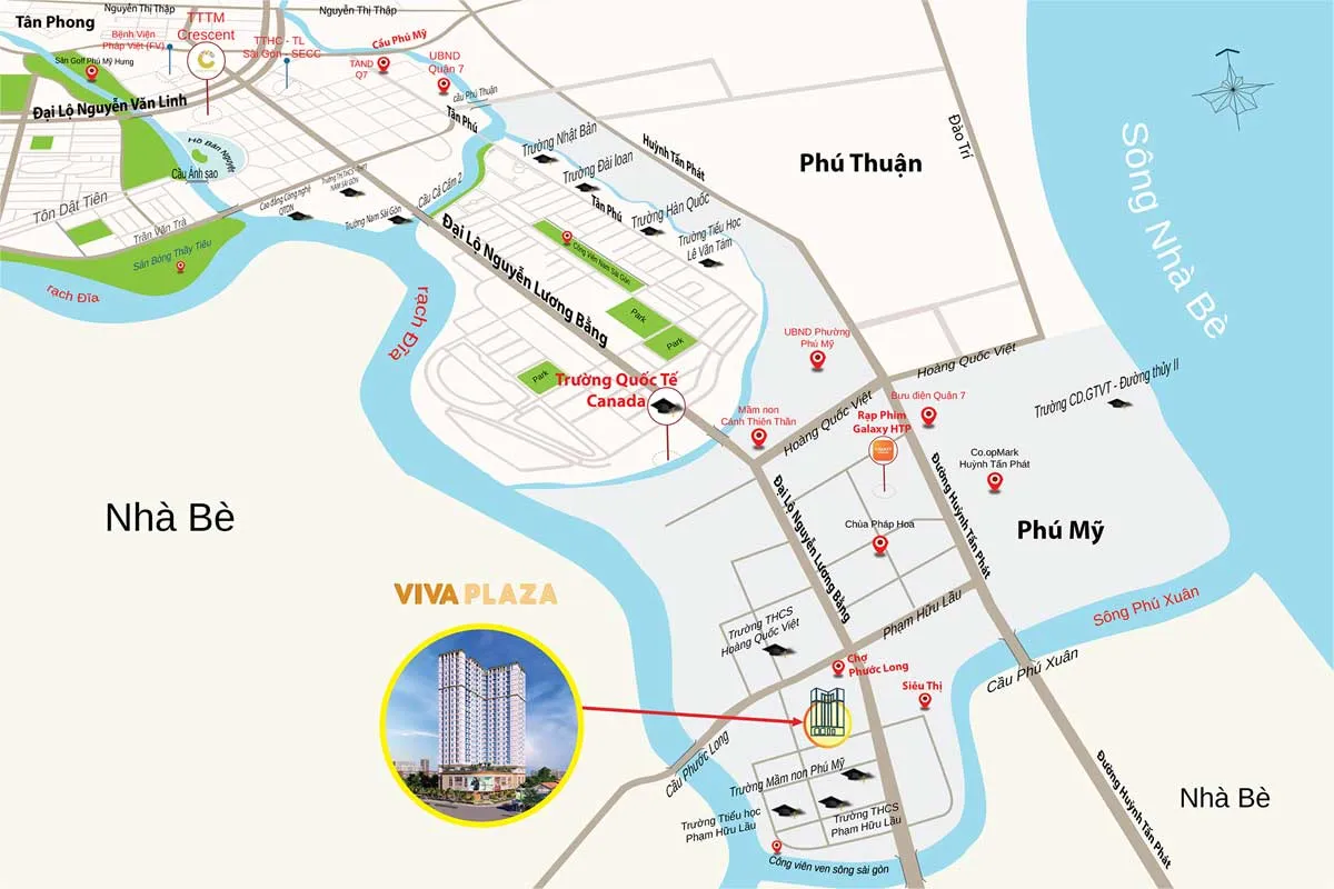 VIVA PLAZA QUẬN 7 3 Vị trí Dự án Căn hộ ViVa Plaza 15B Nguyễn Lương Bằng Quận 7