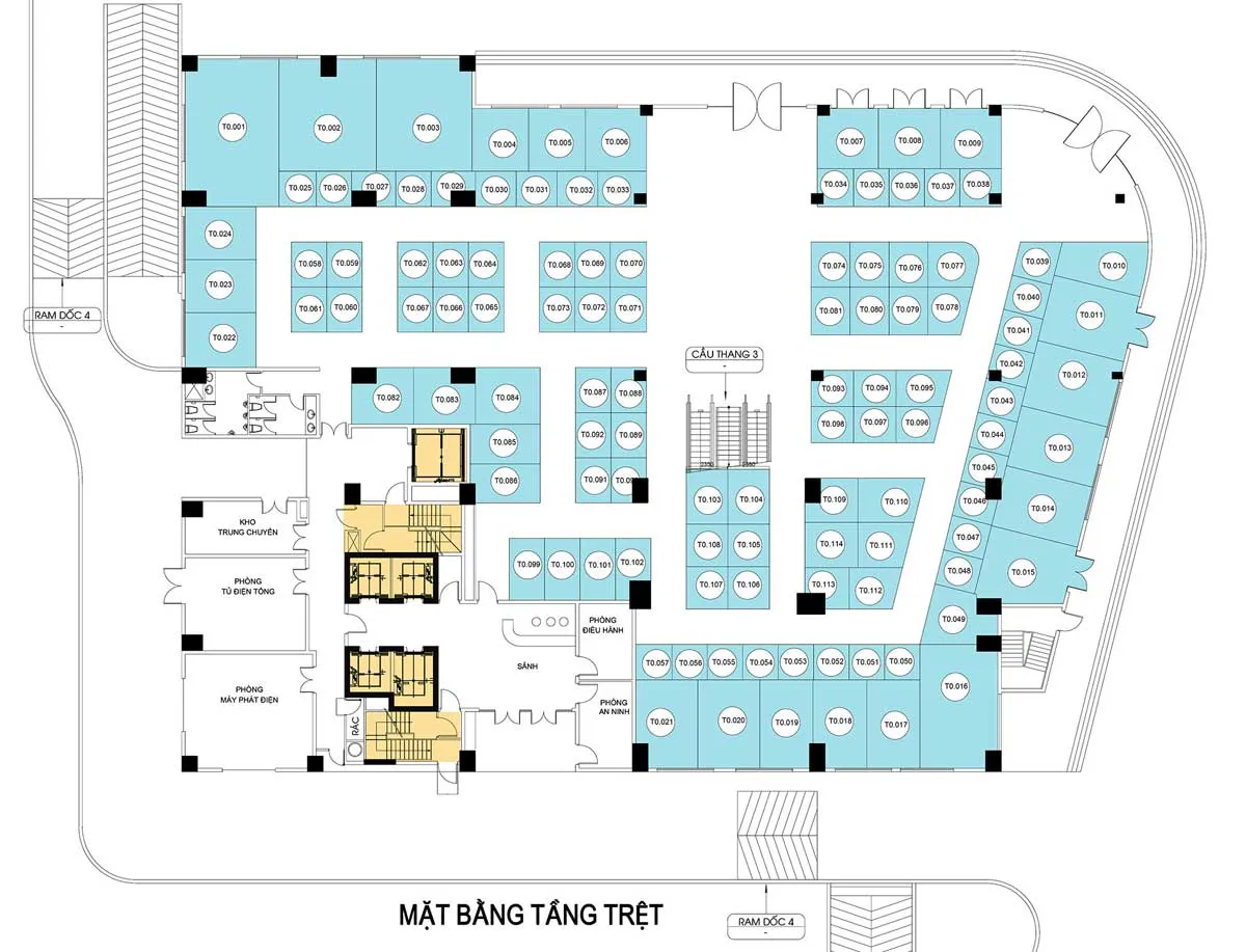 VIVA PLAZA QUẬN 7 9 Mặt bằng Tầng Trệt Dự án Căn hộ ViVa Plaza Nguyễn Lương Bằng Quận 7