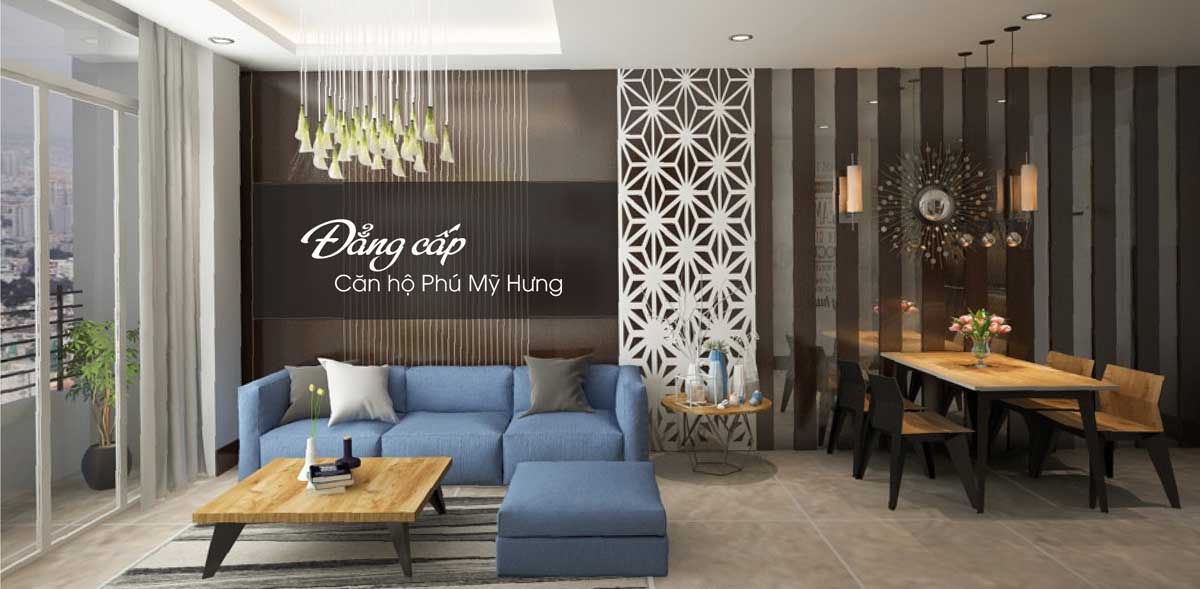 Phòng khách Căn hộ ViVa Plaza Nguyễn Lương Bằng