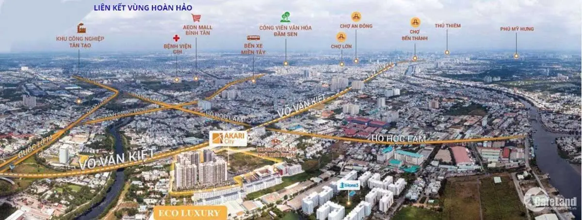 Eco Luxury Bình Tân 3 Vị trí Dự án Nhà phố Eco Luxury Bình Tân