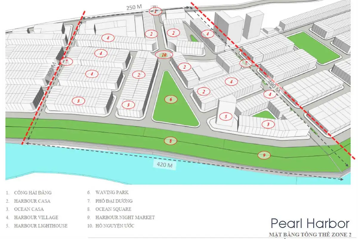 Lagi New City 17 Mặt bằng Phân khu Pearl Harbor tại Dự án Lagi New City