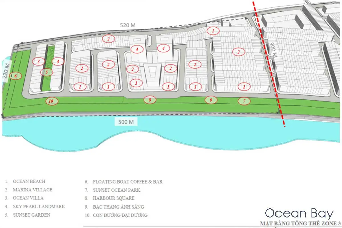 Lagi New City 18 Mặt bằng Phân khu Ocean Bay tại Dự án Lagi New City