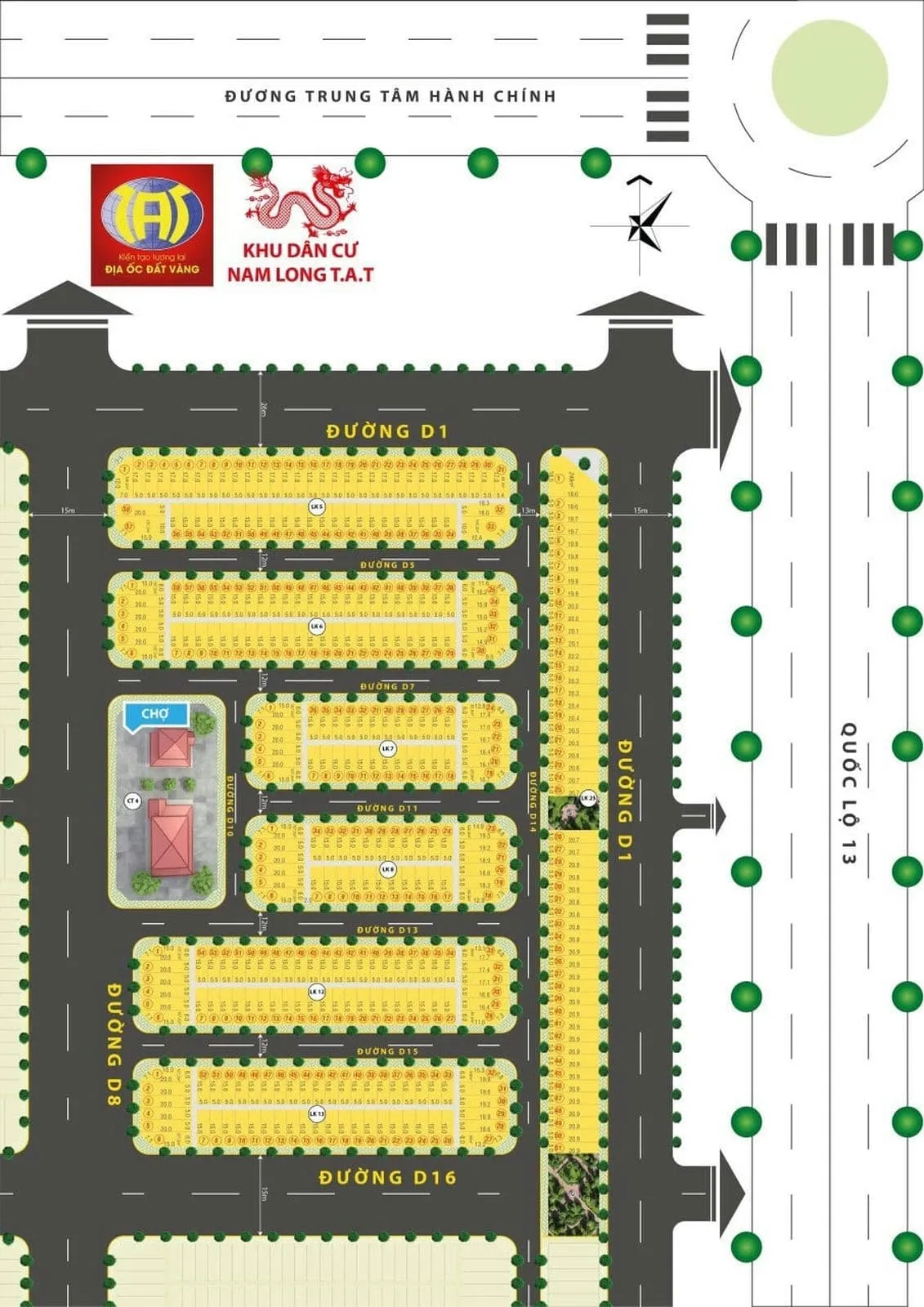 NAM LONG T.A.T BÀU BÀNG BÌNH DƯƠNG 4 Mặt bằng Dự án Nam Long T.A.T