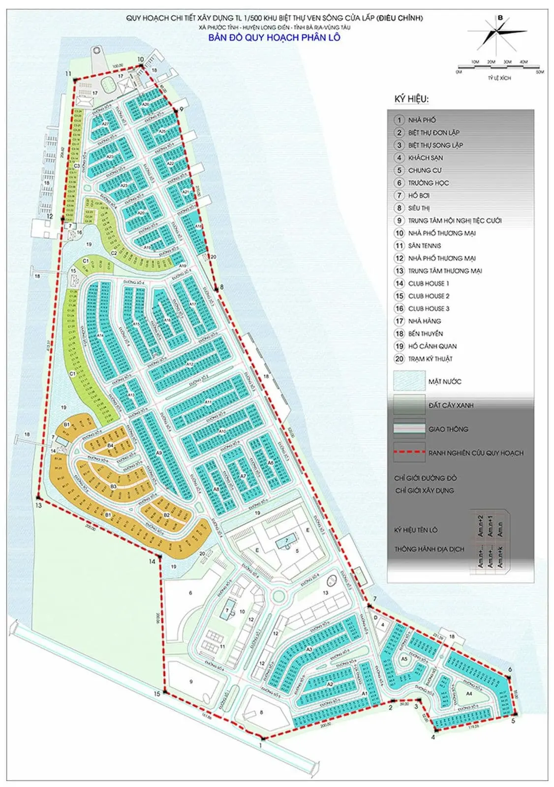 MARINE CITY BÀ RỊA VŨNG TÀU 11 Mặt bằng phân lô Dự án Khu đô thị biển Marine City Bà Rịa Vũng Tàu