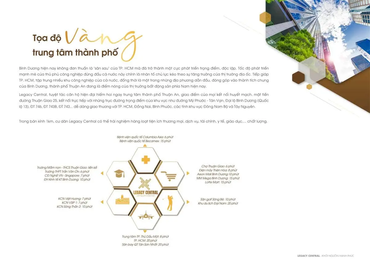 LEGACY CENTRAL BÌNH DƯƠNG 8 Tiện ích ngoại khu Dự án Căn hộ Legacy Central Bình Dương