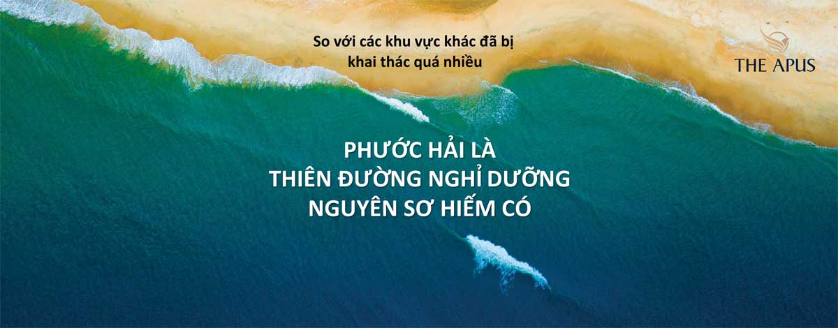 Bãi biển tại Dự án The Apus Phước Hải