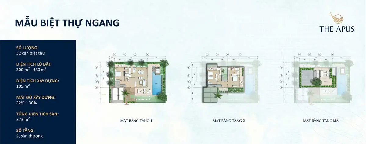 THE APUS PHƯỚC HẢI 17 Mẫu thiết kế Biệt thự ngang The Eden Villas