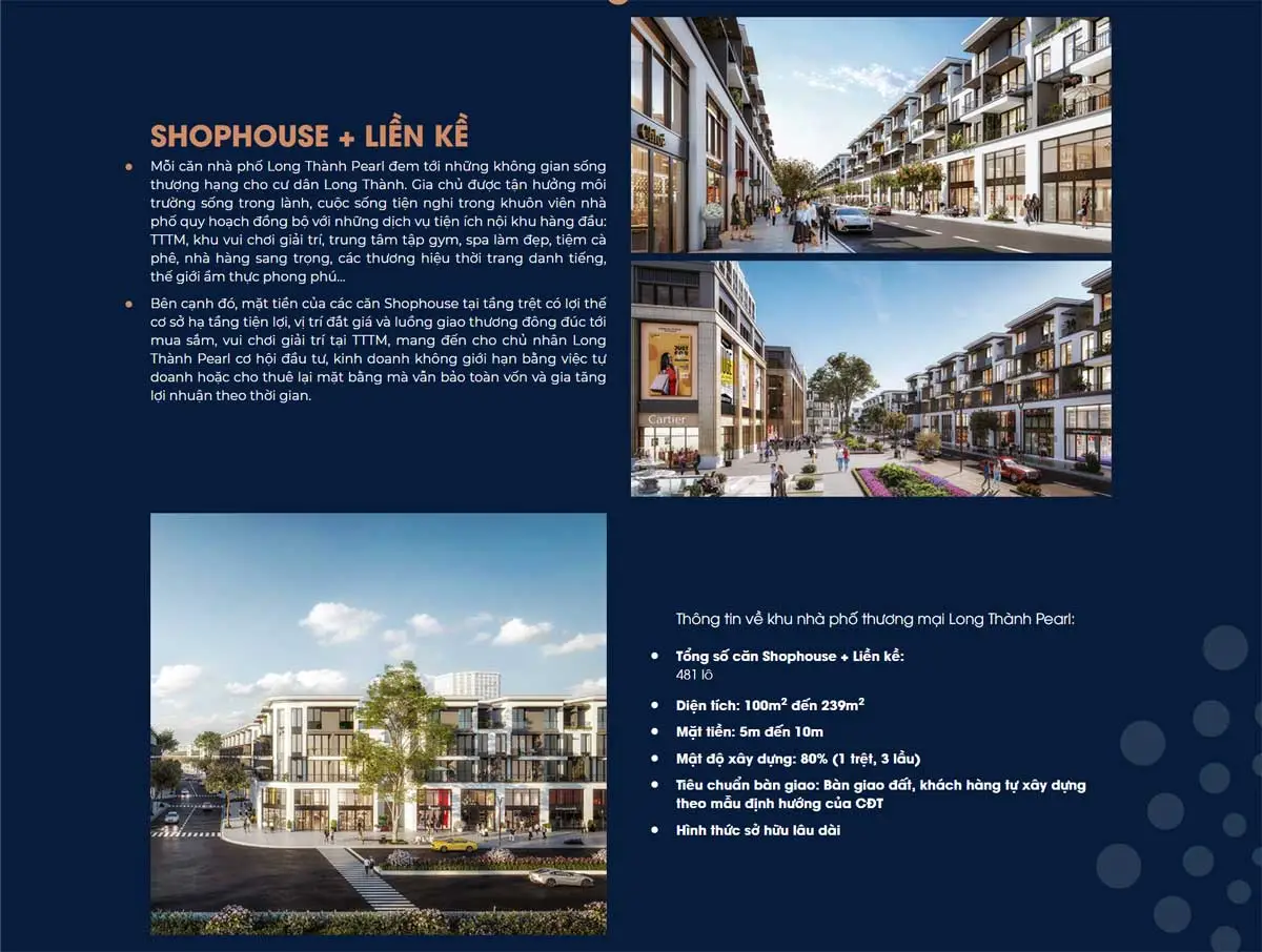 Long Thành Pearl 8 Nhà phố & Shophouse Long Thành Pearl