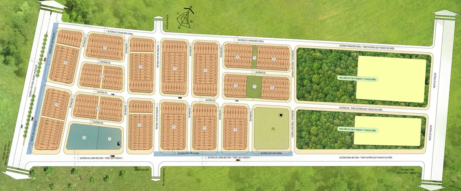 Long Thành Pearl 7 Mặt bằng Phân lô Dự án Long Thành Pearl