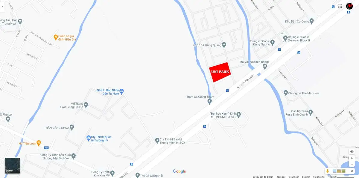 Uni Park 4 Vị trí Dự án Căn hộ Uni Park Bình Chánh