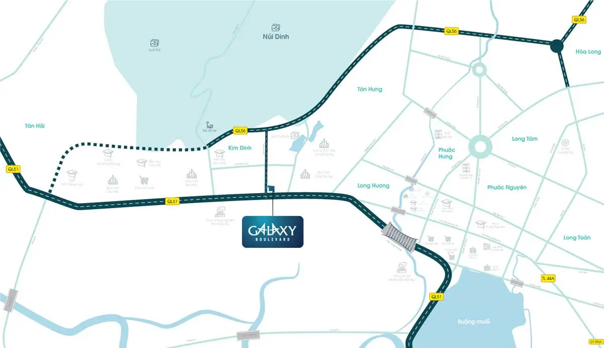 GALAXY BOULEVARD 2 Vị trí Dự án Galaxy Boulevard Bà Rịa Vũng Tàu