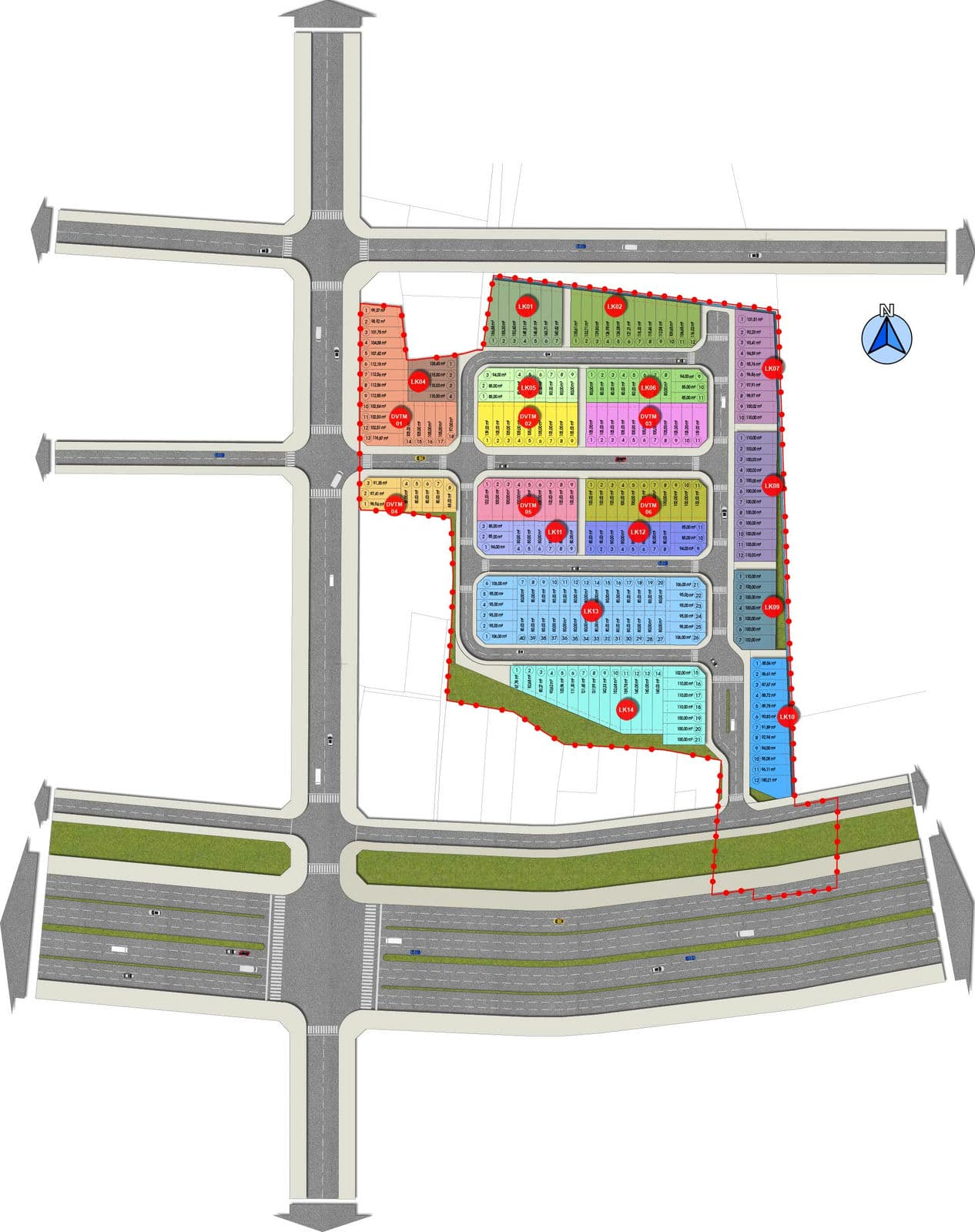 Mặt bằng Phân lô Dự án Galaxy Boulevard Bà Rịa Vũng Tàu