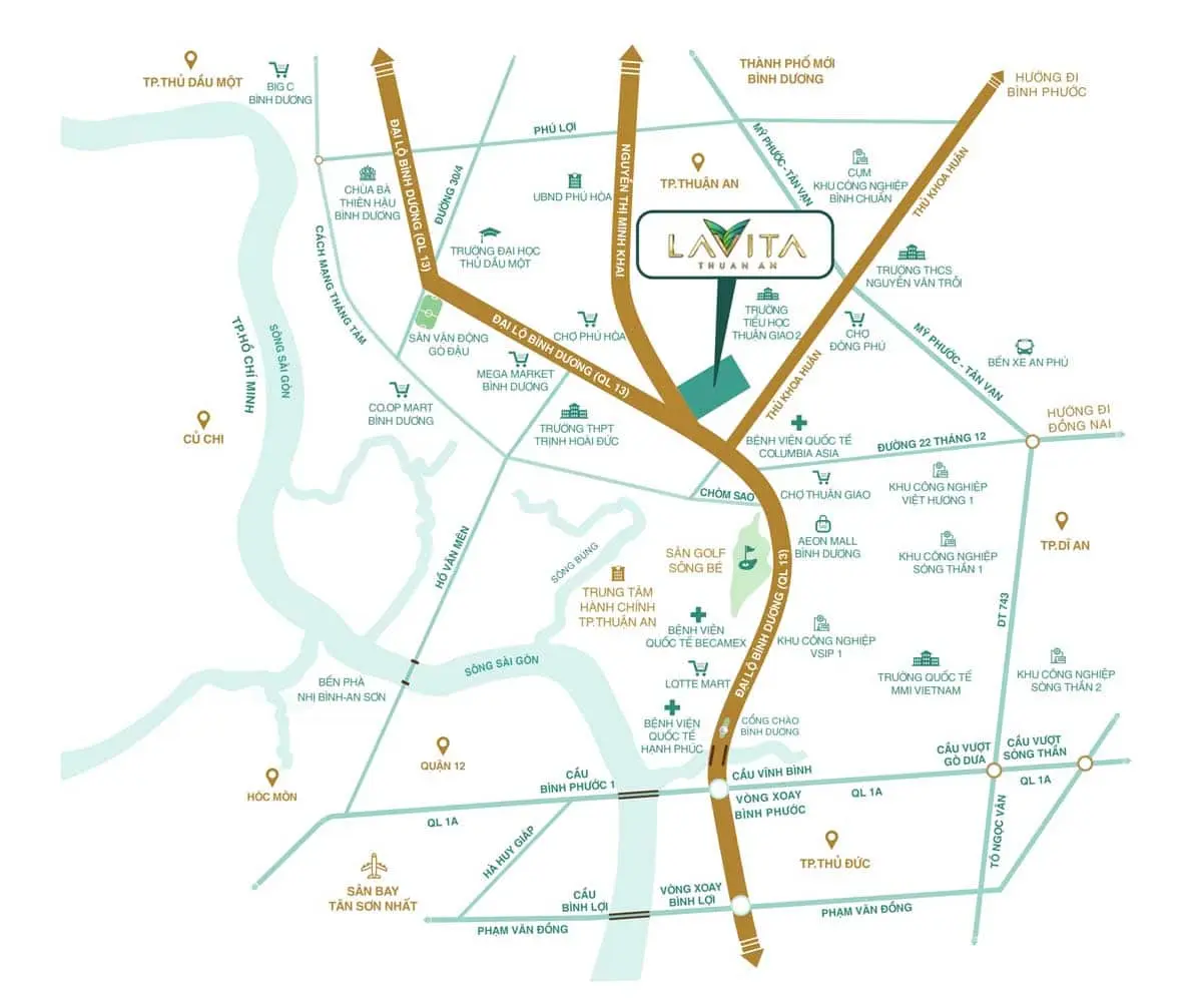 Lavita Thuận An 6 Vị trí Dự án Căn hộ Lavita Thuận An Bình Dương
