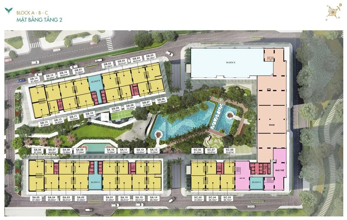 Lavita Thuận An 18 Mặt bằng Tầng 2 Dự án Căn hộ Lavita Thuận An Bình Dương