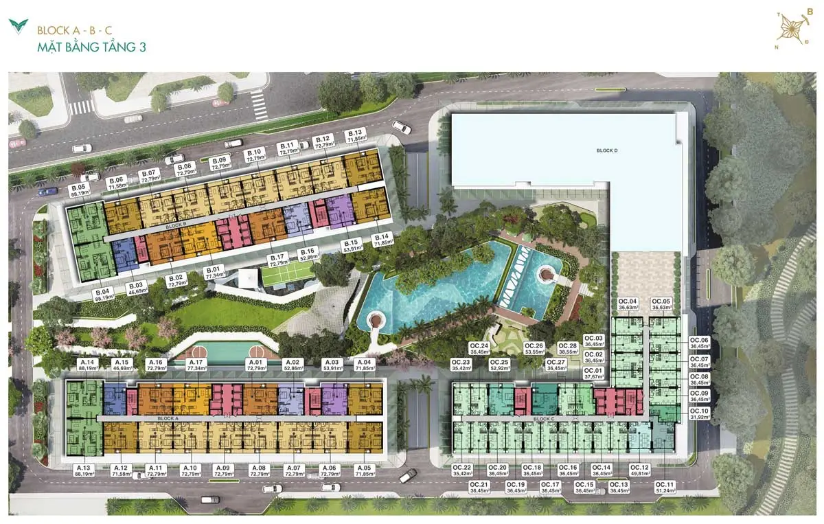 Lavita Thuận An 19 Mặt bằng Tầng 3 Dự án Căn hộ Lavita Thuận An Bình Dương