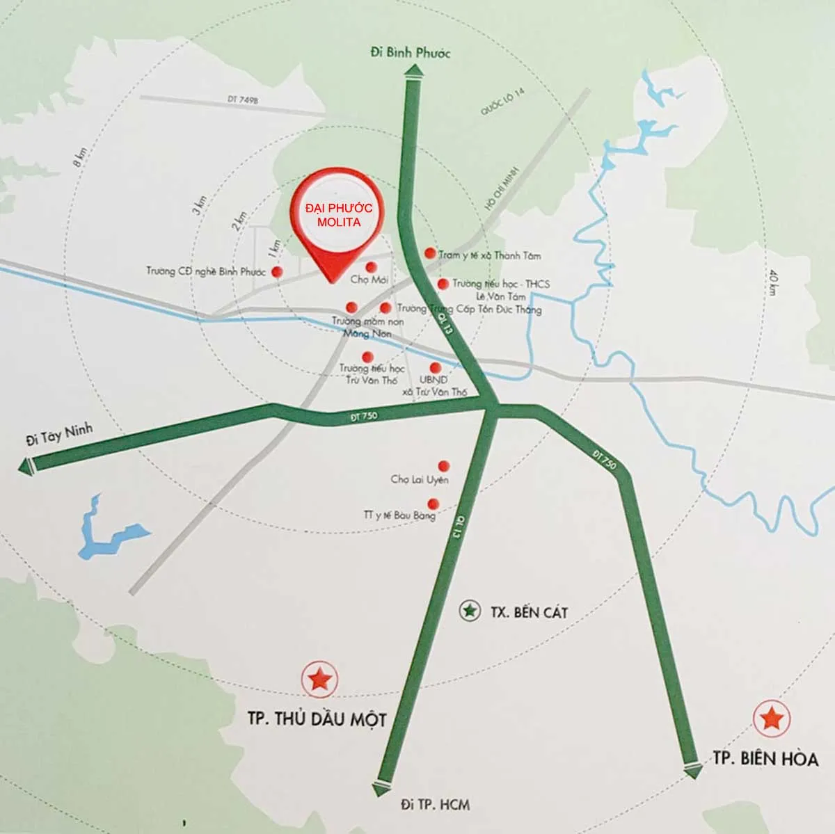 ĐẠI PHƯỚC MOLITA 3 Vị trí Dự án Đại Phước Molita Bình Dương