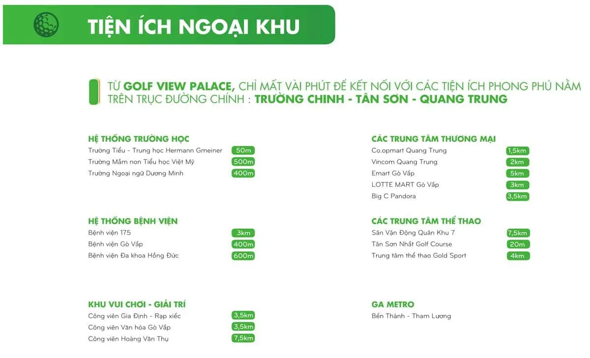 Diyas Tân Sơn 5 Tiện ích ngoại khu Căn hộ Diyas Tân Sơn Gò Vấp