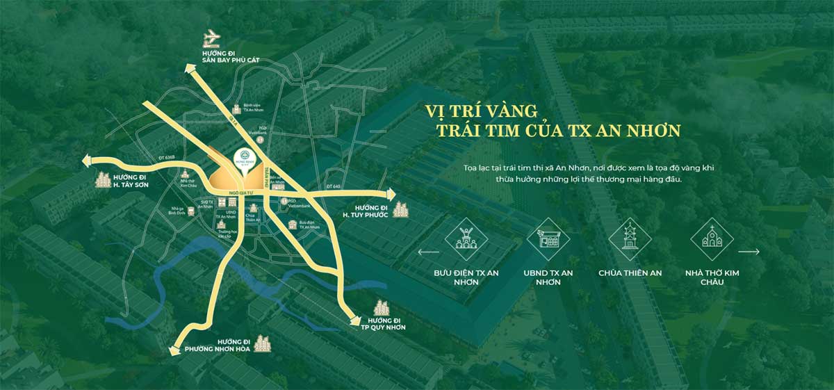 Vị trí Dự án Hưng Định City An Nhơn Bình Định