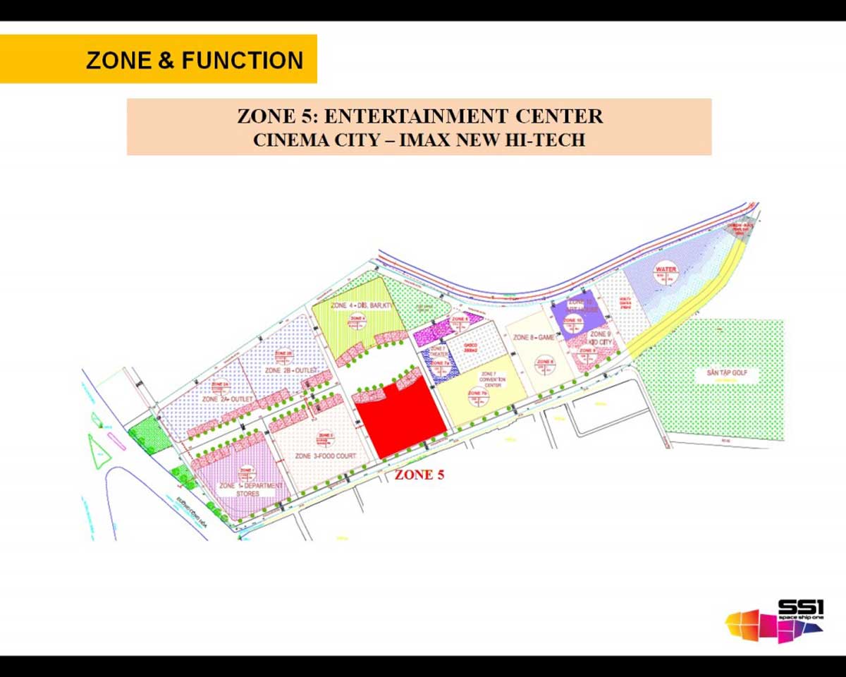 Mặt bằng Zone 5: Cinema