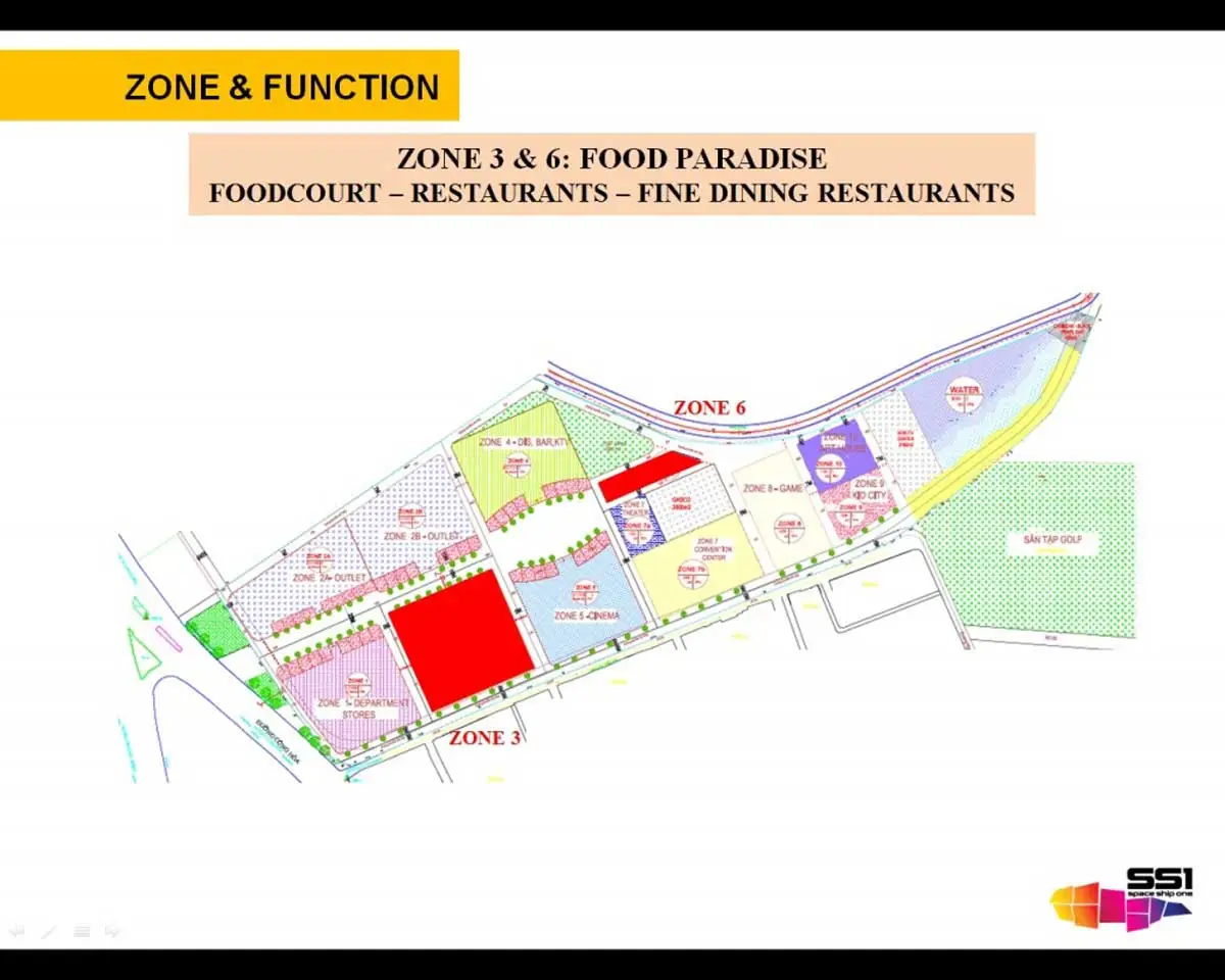 Diyas SS1 Space Ship One 7 Mặt bằng Zone 3 - 6: Khu vực Food Court