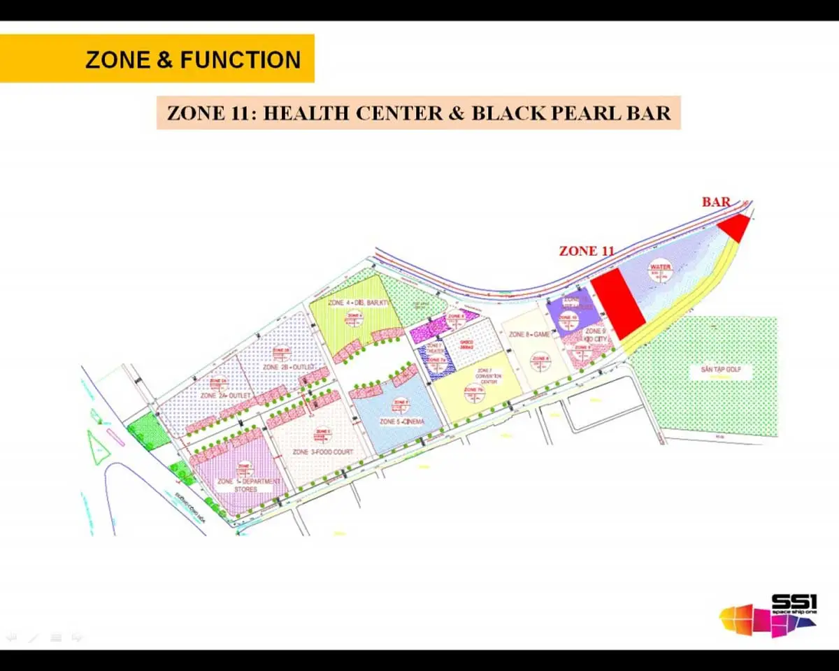 Diyas SS1 Space Ship One 14 Mặt bằng Zone 11: Health Center