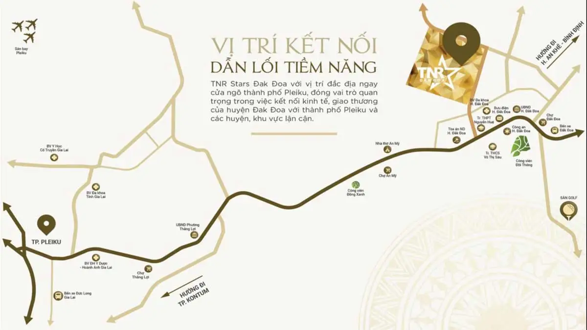 TNR STAR ĐĂK ĐOA GIA LAI 3 Vị trí Khu đô thị TNR Đăk Đoa Gia Lai