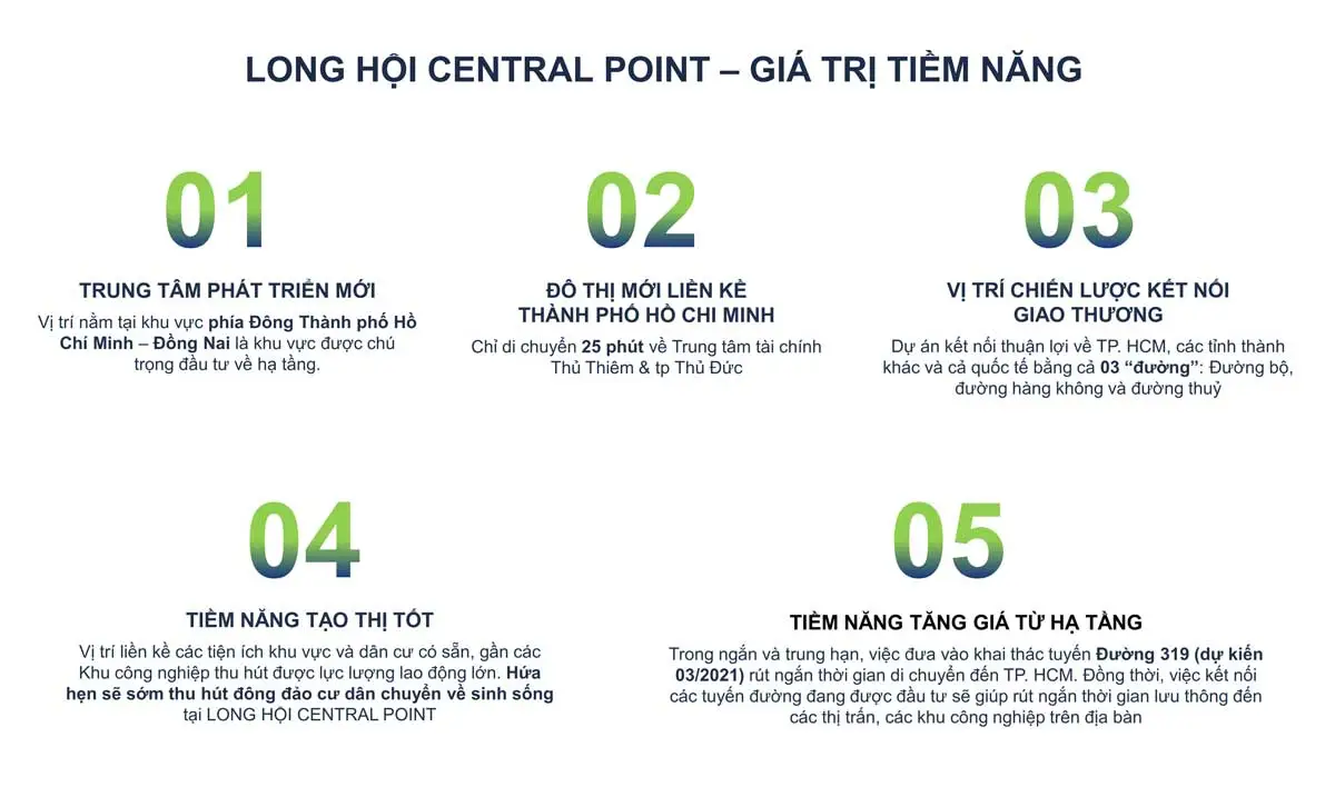 LONG HỘI CENTRAL POINT 2 5 Giá trị Tiềm năng Dự án Long Hội Central Point Nhơn Trạch Đồng Nai