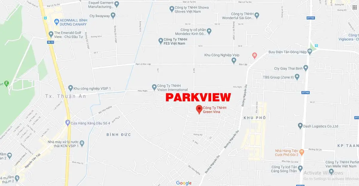 PARKVIEW IRIS TOWER 5 Vị trí Dự án Căn hộ ParkView Bình Dương