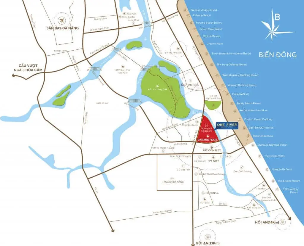 ONE RIVER VILLAS ĐÀ NẴNG 2 vi tri one river villas da nang