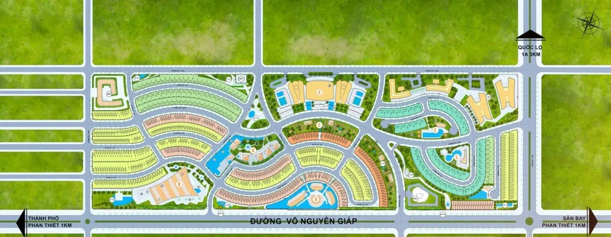 SUMMERLAND MŨI NÉ 13 Mặt bằng Dự án Summer Land Resort Mũi Né Phan Thiết