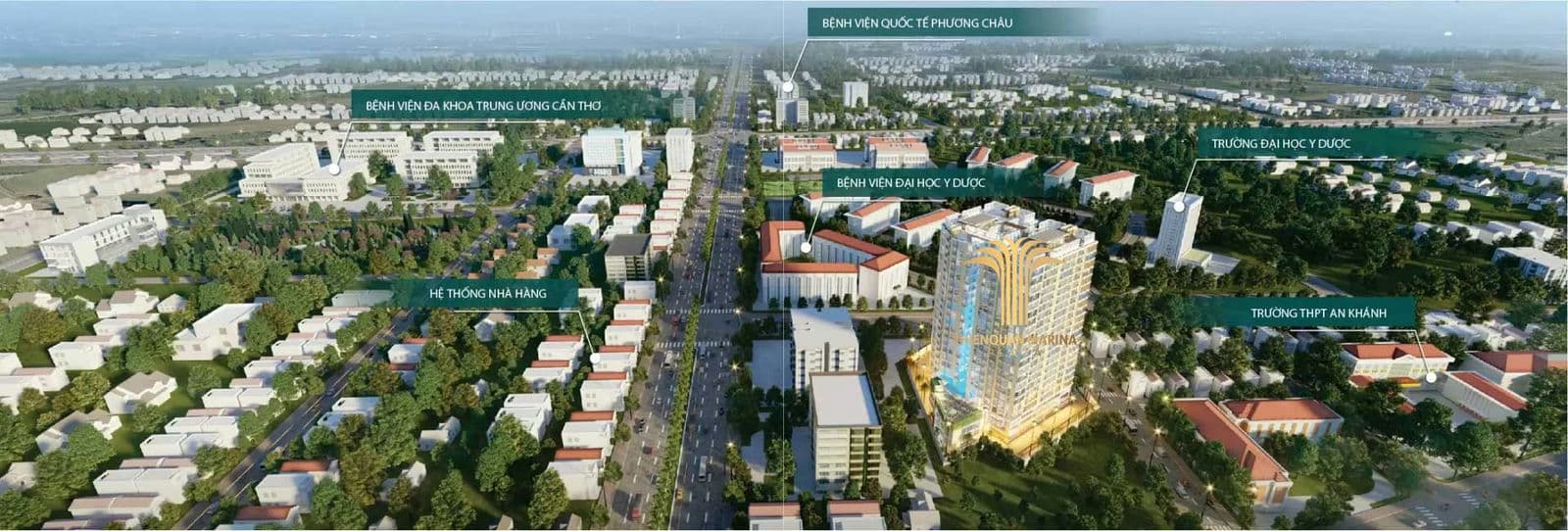 Vị trí liên kết vùng Dự án Thiên Quân Marina Plaza Cần Thơ