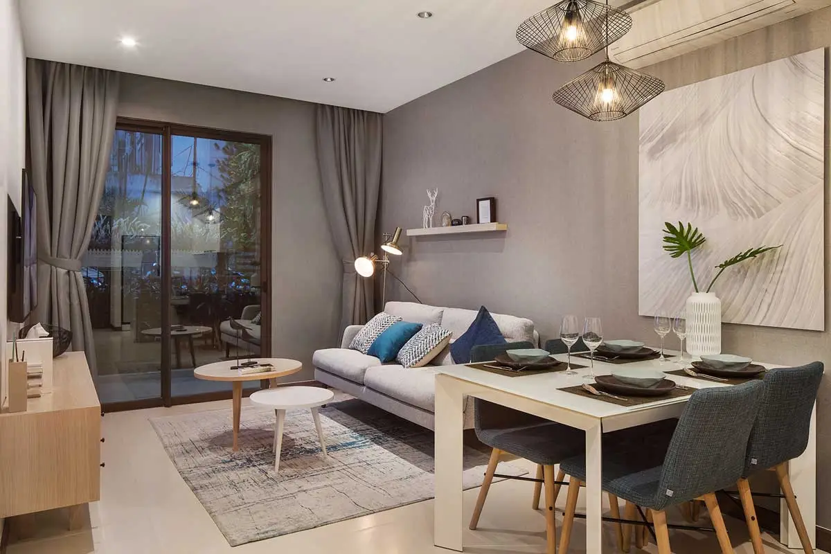 HÀ ĐÔ PHẠM VĂN ĐỒNG THỦ ĐỨC 13 Khu vực phòng khách căn hộ