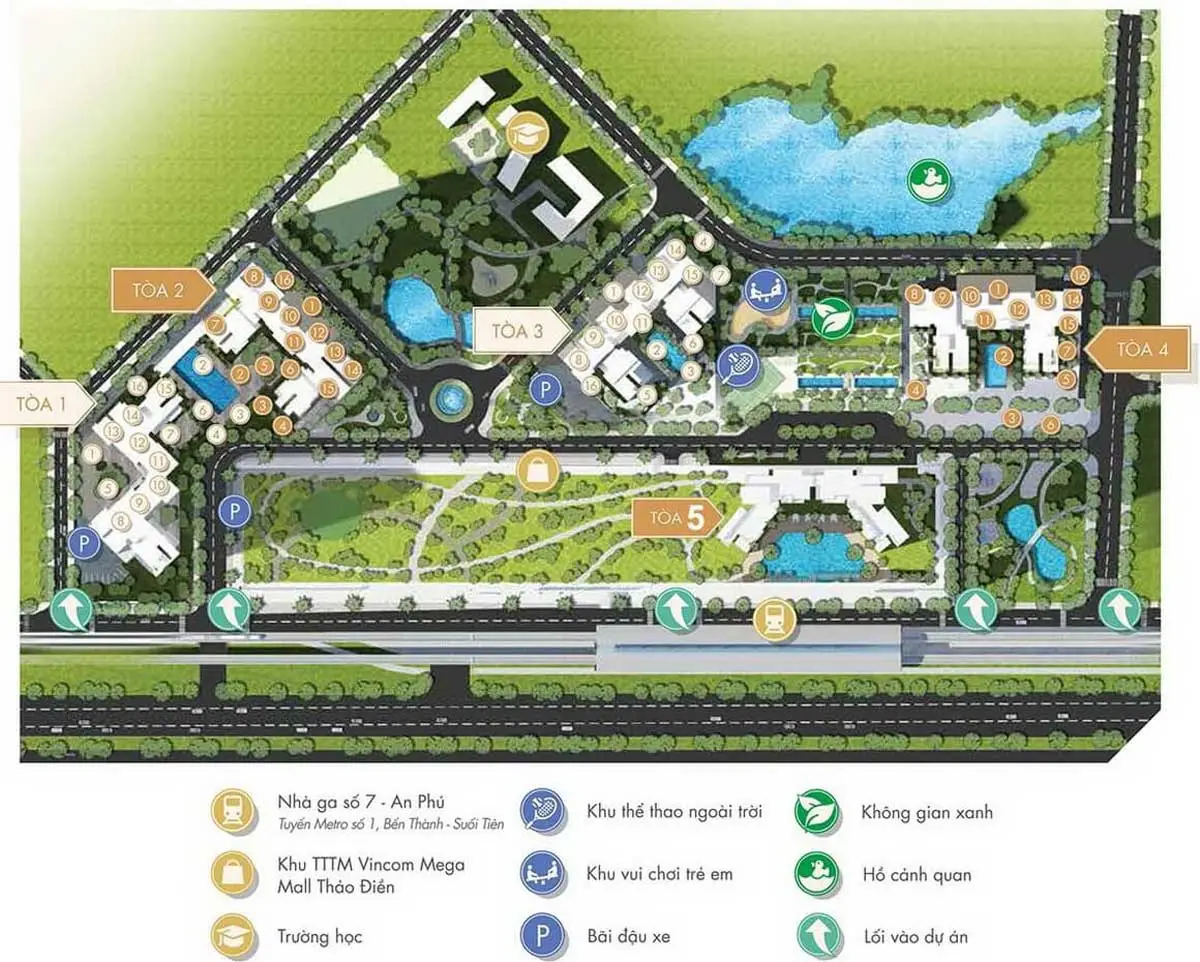 Masteri Thảo Điền 5 Hệ thống tiện ích Dự án Căn hộ Masteri Thảo Điền Quận 2 Thành Phố Thủ Đức