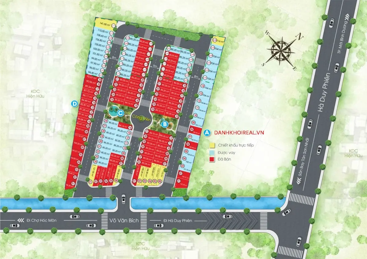 RES 1 – THE RESIDENCE 1 VÕ VĂN BÍCH CỦ CHI 3 Mặt bằng Phân lô Dự án The Residence 1- Res 1 - Võ Văn Bích - Củ Chi